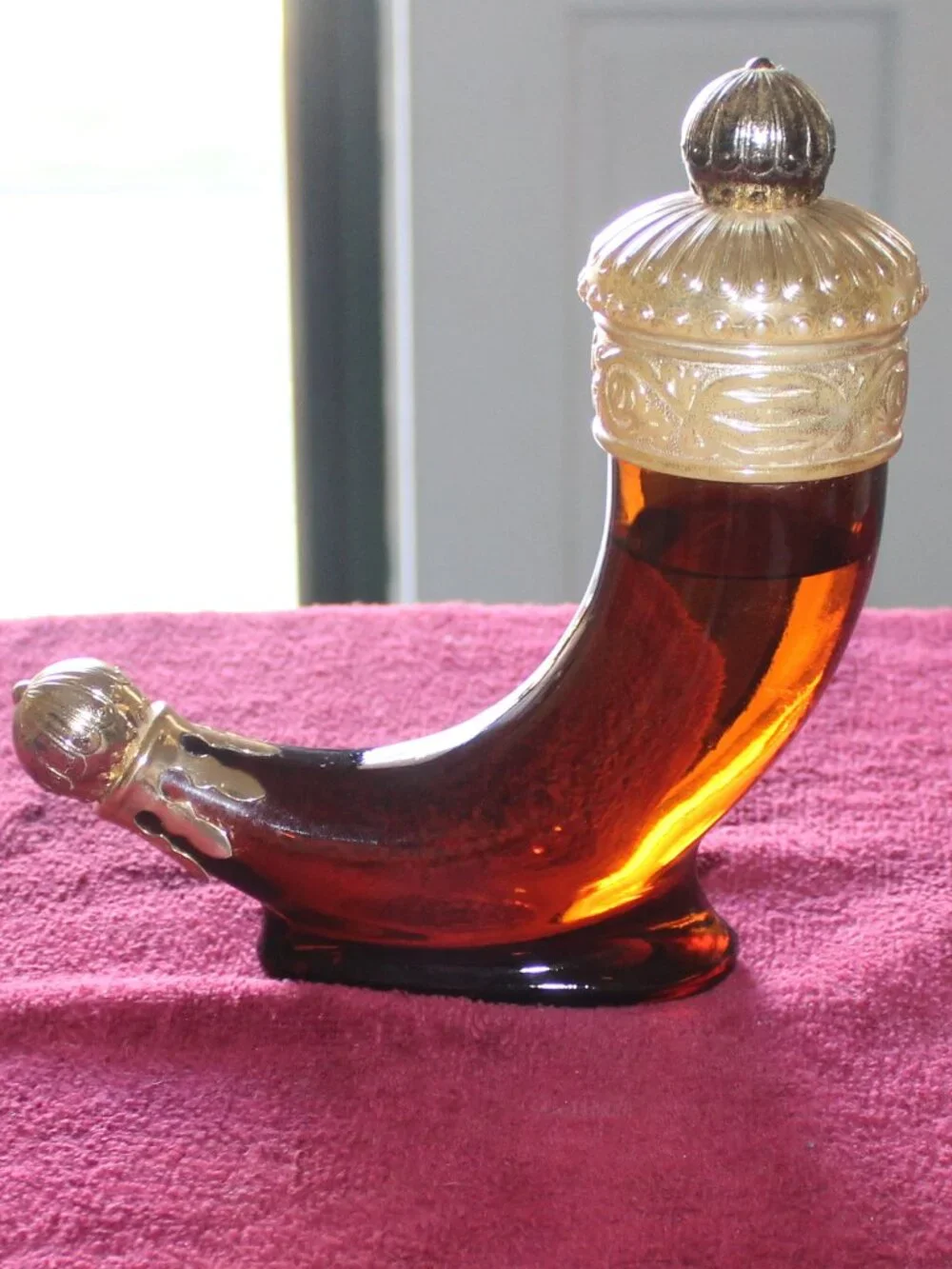 Vintage 1966 Avon Viking Horn aftershave decanter bottle